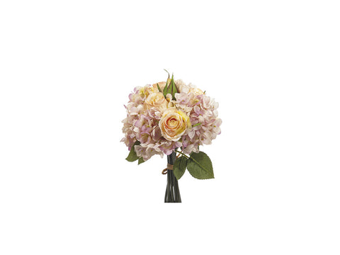 Bundle rose e ortensie x9 cm 32 mouve - rosa