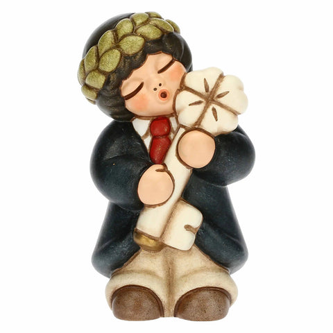 Bimbo laurea con coccinella e pergamena