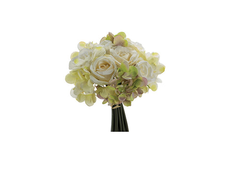 Bundle rose e ortensie x11 cm 20 bianco/verde Bruco