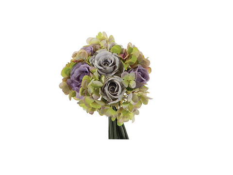Bundle rose e ortensie x11 cm 20 lilla/verde Bruco