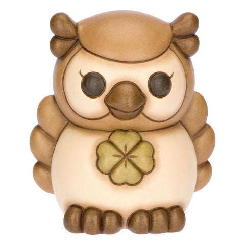 Gufo con Quadrifoglio marrone Thun