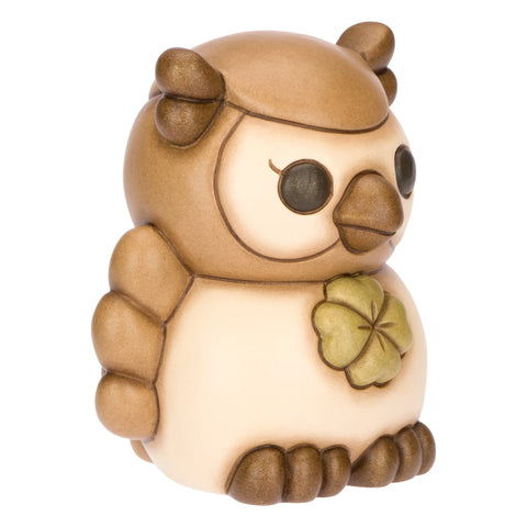 Gufo con Quadrifoglio marrone Thun
