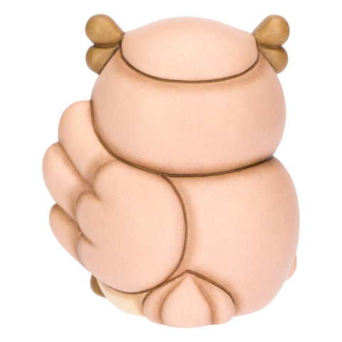 Gufo con Quadrifoglio rosa Thun