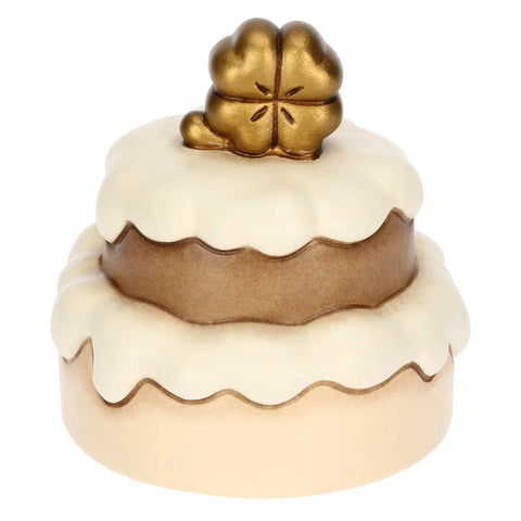 Torta 18 anni con quadrifoglio in ceramica