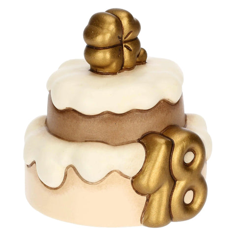Torta 18 anni con quadrifoglio in ceramica