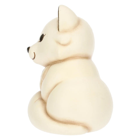 Volpe bianca Perla in ceramica Inverno Incantato, media