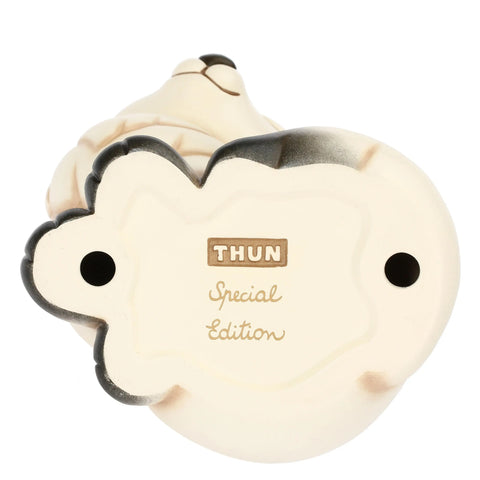 Volpe bianca Perla in ceramica Inverno Incantato, grande Linea Inverno incantato