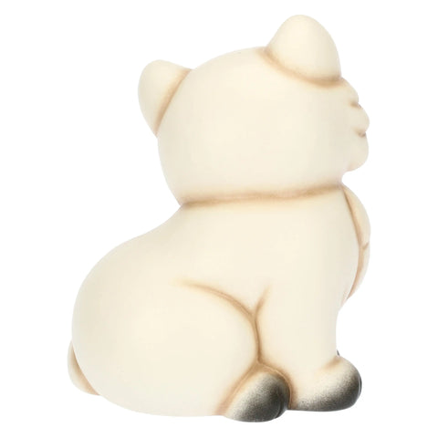 Volpe bianca Perla in ceramica Inverno Incantato, grande Linea Inverno incantato