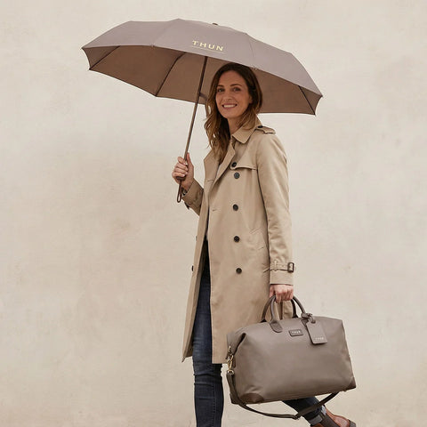Ombrello Pieghevole Beige Thun