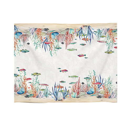 Tovaglia in tessuto idrorepellente antimacchia 150x220 stampato Aquarium Casa Anversa