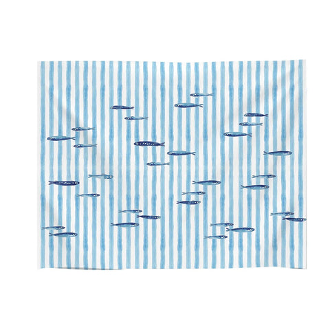 Tovaglia  in tessuto idrorepellente antimacchia 150x320 stampato Sardines Casa Anversa