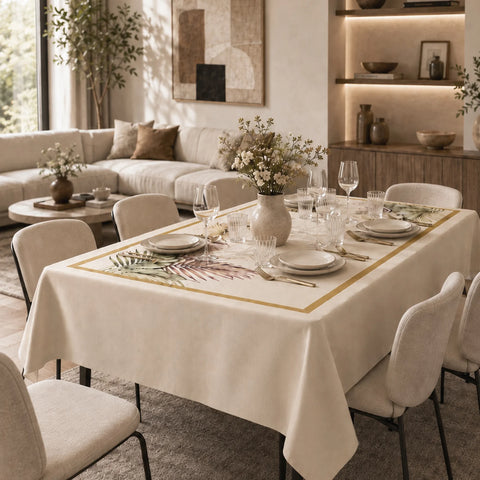 Tovaglia Palm Avorio Casa Anversa 150 x 360