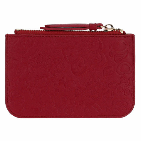 Portachiavi a bustina in ecopelle bordeaux Sempre con me