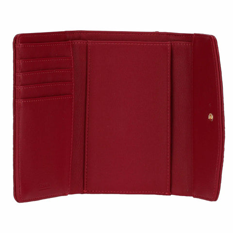 Portafogli con chiusura bottone in ecopelle bordeaux Sempre con me