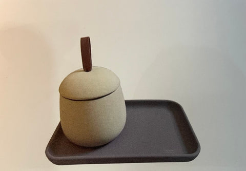 Porta dischetti con vassoio in stoneware Iconic Thun