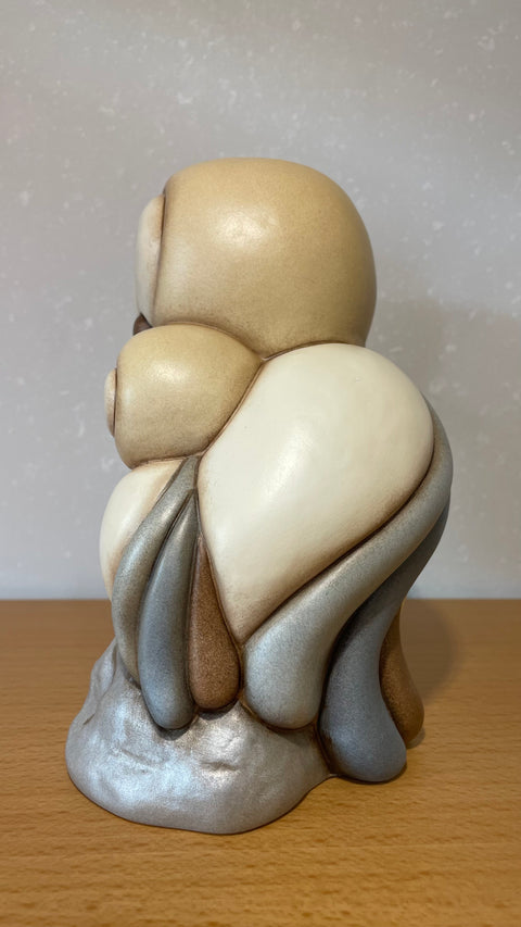 Barbagianni Barbi con piccolo in Ceramica, grande