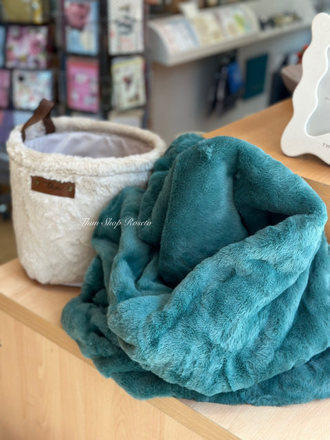 Set Cesto e Plaid Verde Seasonal Thun