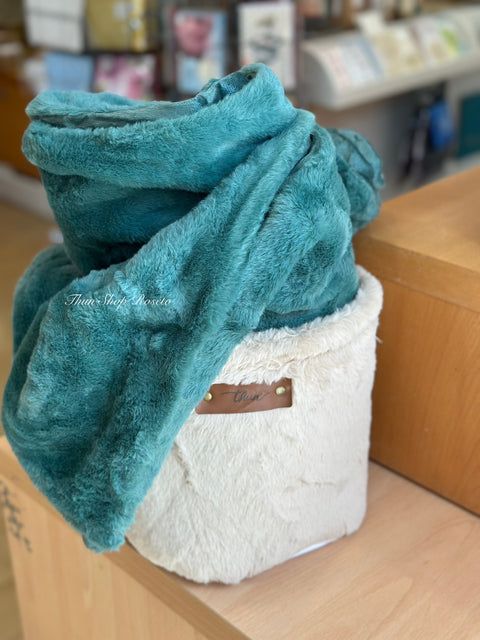 Set Cesto e Plaid Verde Seasonal Thun