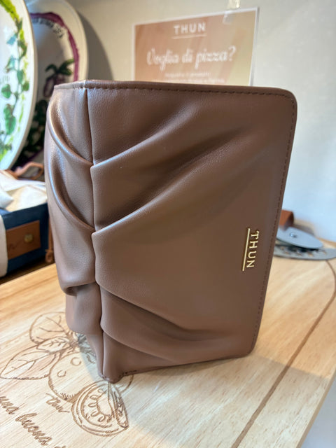 Portafoglio con zip, viola/marrone Thun