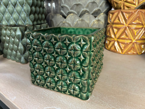 Caspò ceramica suede D13 H11 Verde scuro Bruco