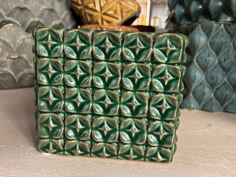 Caspò ceramica suede D13 H11 Verde scuro Bruco