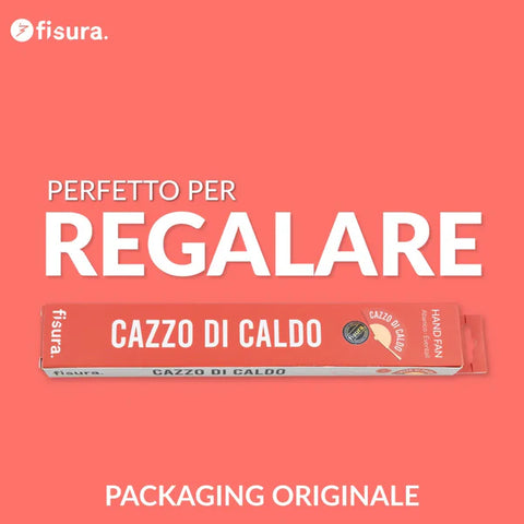 Ventaglio rosso "Cazzo di caldo"