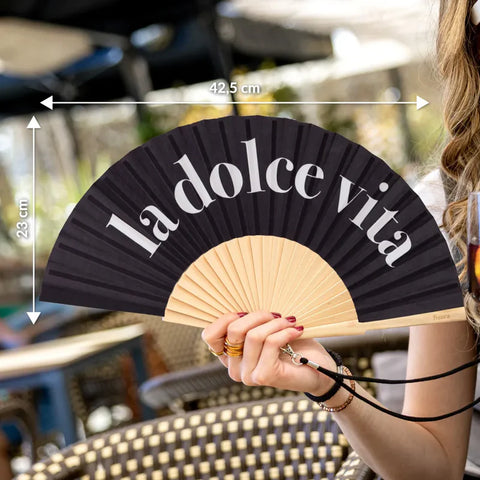 Ventaglio nero “La dolce vita”