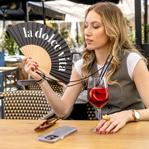 Ventaglio nero “La dolce vita”