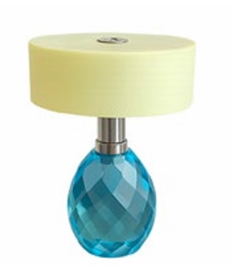 Lampada ricaricabile in cristallo blu Thun