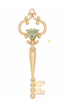 Chiave in metallo con quadrifoglio Thun