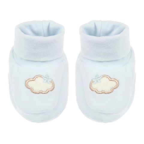 Set bavetta e scarpine lui in cotone