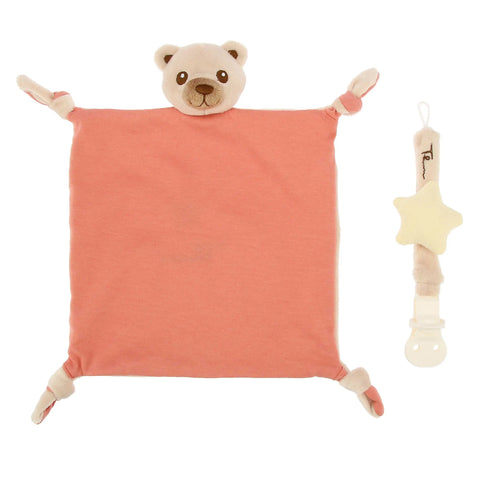 Confezione regalo doudou e portaciuccio Teddy Linea Baby