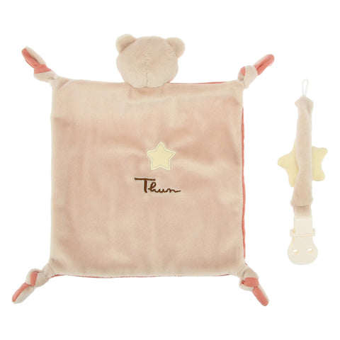 Confezione regalo doudou e portaciuccio Teddy Linea Baby