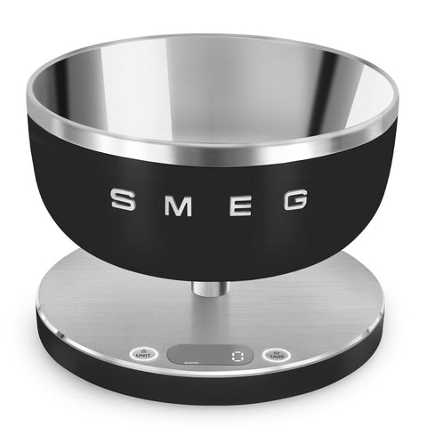 Bilancia da cucina Digitale nero Opaca Estetica Collezione Smeg
