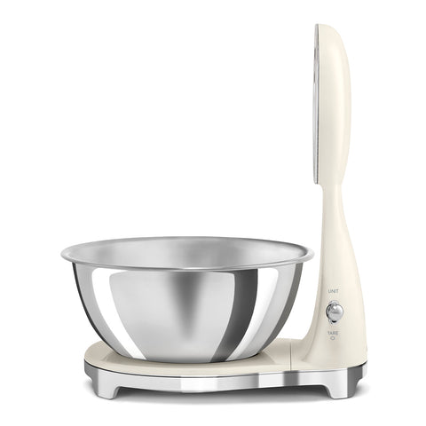 Bilancia da cucina analogica e digitale Panna, Lucido Estetica 50's Style smeg