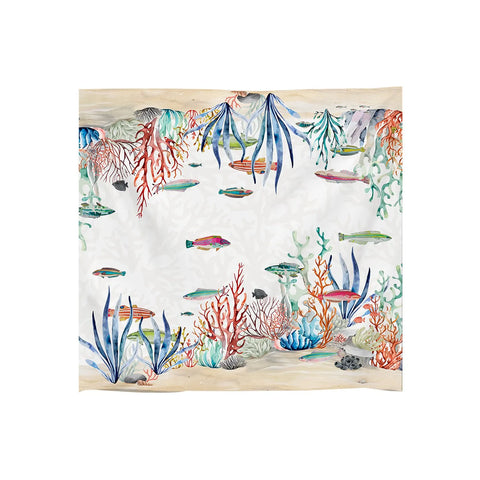 Tovaglia in tessuto idrorepellente antimacchia 150x150 stampato Aquarium Casa Anversa