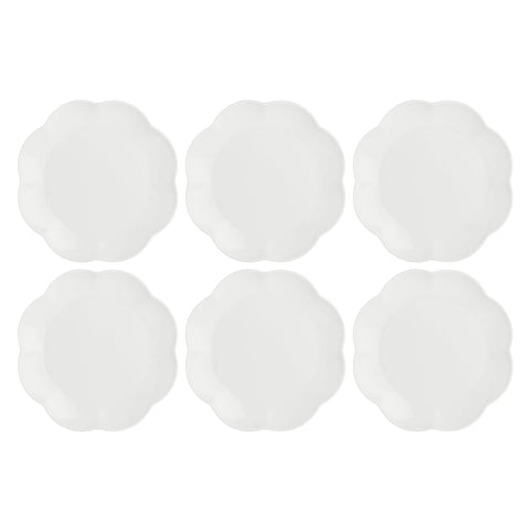 set piatti frutta 6 pz villadeifiori La porcellana bianca