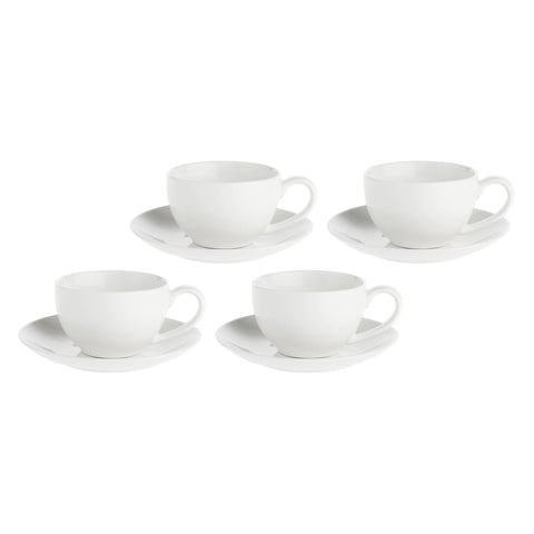 Tazza Colazione con piattino Essenziale  Bone China 350 cc la porcellana bianca