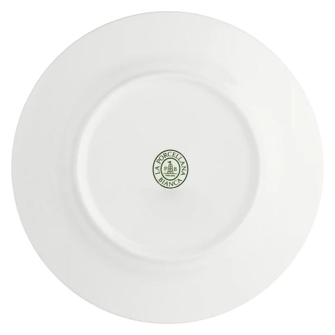 Set da 6, Piatto Piano Falda, Essenziale la porcellana bianca