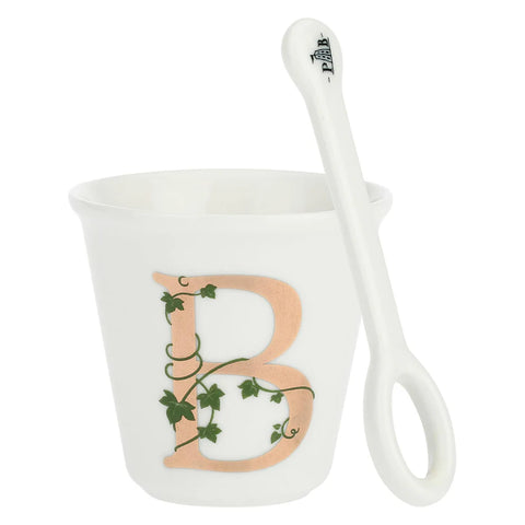 Bicchierino B C/Cucchiaino, Unico - La Porcellana Bianca