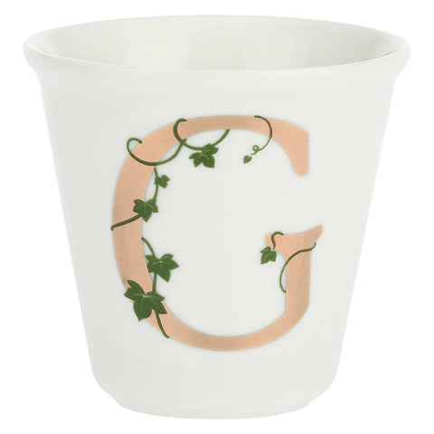 Bicchierino G C/Cucchiaino, Unico - La Porcellana Bianca