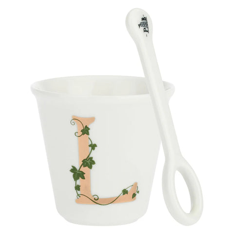 Bicchierino L C/Cucchiaino, Unico - La Porcellana Bianca