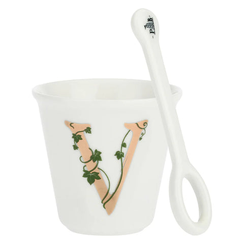 Bicchierino V C/Cucchiaino, Unico - La Porcellana Bianca