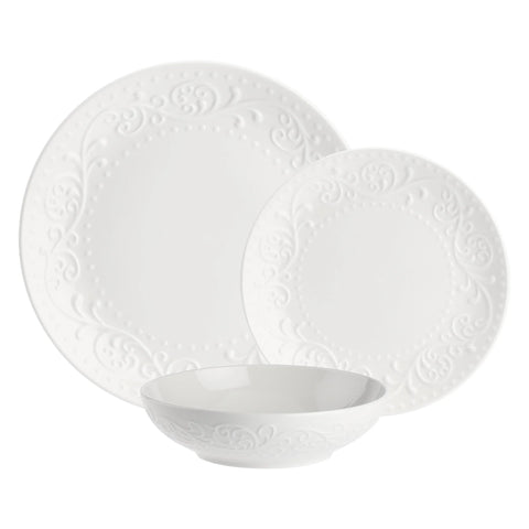 Set 18 pezzi Tavola Sognante  New Bone China la porcellana bianca