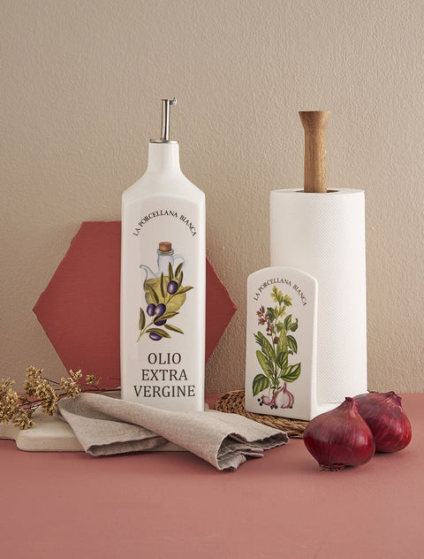 Oliera Quadrata Deco, Conserva - Porcellana, 1,1 L