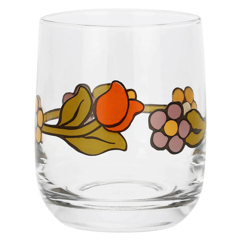 Set 6 bicchieri in vetro Country con fiore e tulipano