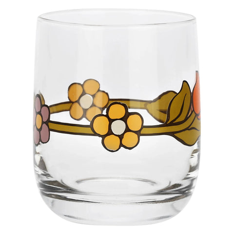 Set 6 bicchieri in vetro Country con fiore e tulipano