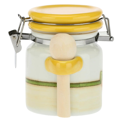 Barattolo porta zucchero Country con cucchiaino in legno