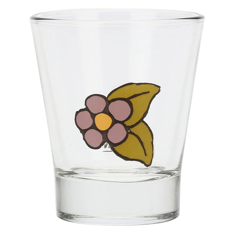 Set 2 tazzine caffè e 2 bicchierini in vetro Country