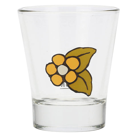 Set 2 tazzine caffè e 2 bicchierini in vetro Country